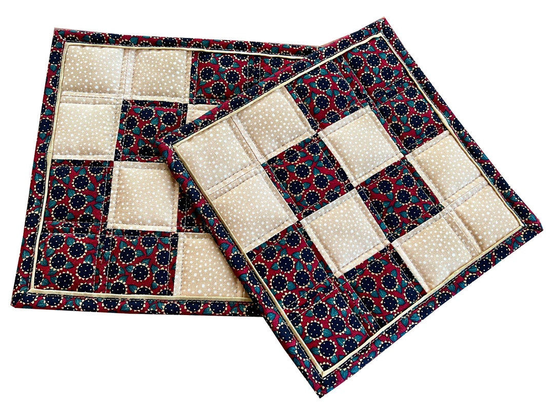 Pot Holder Rugs Quilted Sunflower Pot Holder Set: Farmhouse Hot Pads, Mug Rugs (set of ...