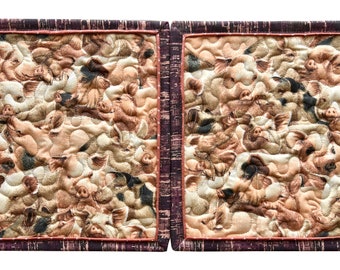 Pig Quilted Pot Holder Set, Farmhouse Decor (Set of 2)