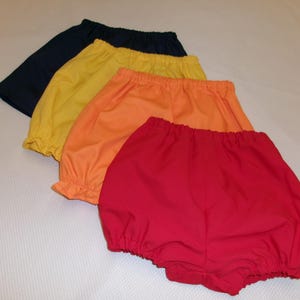 BLOOMERS DIAPER COVERS in basic colors Boys ~ Girls Styles Infant Toddlers 6 Mo~4T Boys basic style Girls option of a Leg Ruffle