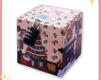 LOCKED Adventures Christmas Puzzle Box – Escape Room Gift Box, Christmas Gift as a Puzzle, Gift Packaging for Money & Vouchers