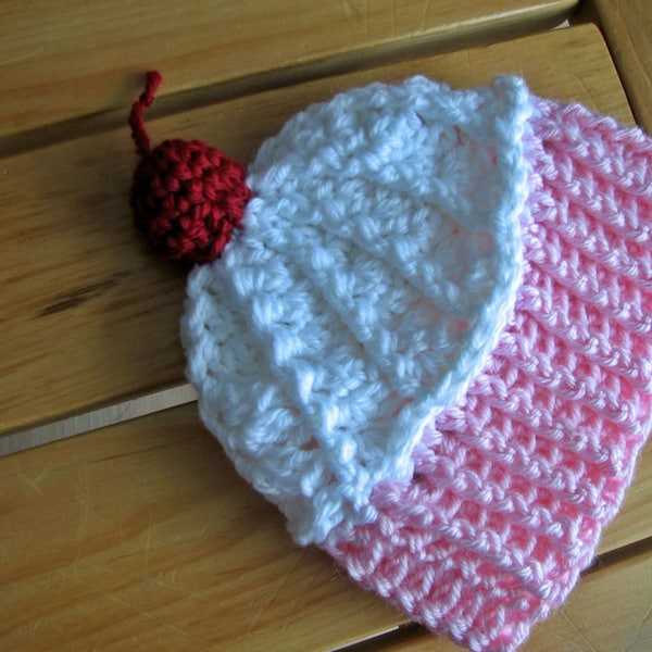 PATTERN Cute as a Cupcake Crochet Hat