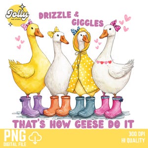 Funny Goose T-Shirt Design Download | Cottagecore Farm Animal Printable | “That’s How Geese Do It” Tee Art
