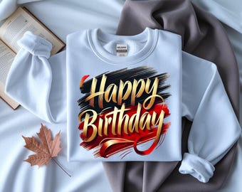 Happy Birthday PNG, Leopard Sublimation Design (Digital Download)