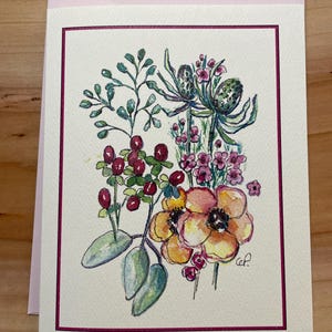 Set mit 8 Floralen Grußkarten Professionell Gedruckte Original Artwork Grußkarten
