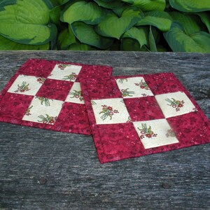 Southern Wildflowers Quilted Mug Rugs Set of 2 image 5