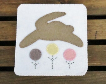 PDF Bunny Hop Wool Penny Rug Pattern Instant Download