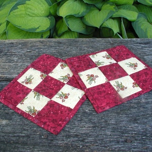 Southern Wildflowers Quilted Mug Rugs Set of 2 image 4