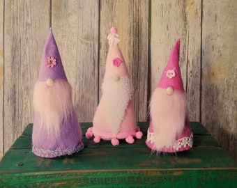 Spring Gnomes Bundle Mini Gnomes set of 3 Valentines Day Gnomes