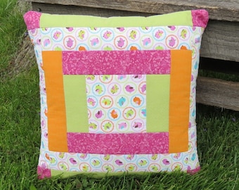 Tweet - Tweet Sweet Little Birdies Quilted Pillow Cover