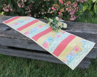 Sunny Day Quilted Table Runner Reversible