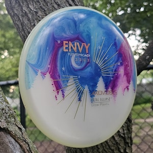Dyed Axiom Envy Disc Golf Disc: Forest Silhouette Design