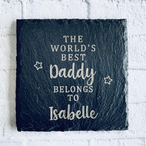 Personalisierter Untersetzer für Papa, Geschenkideen zum Vatertag, bester Papa der Welt, Geburtstagsgeschenke für ihn, Geschenke für Männer
