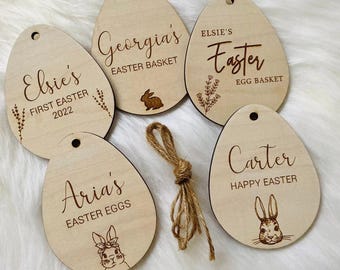 Gepersonaliseerde paascadeaukaartjes, paasballen voor kinderen, paascadeaus voor kinderen, paasdecor, paashaas, bloemen Pasen, houten paascadeau