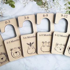 Baby Wardrobe Dividers, Safari Zoo Animal, Clothes Dividers, Organisation, Baby Shower Gift, New Baby Present, Nursery Decor, Cute Baby