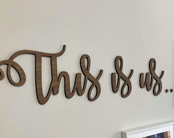 Das ist uns Holzwand und Wohnkultur, Wandbehang, Wohnzimmer, Küche, Schlafzimmer, Dekoration, personalisierte Wand, große Wandbuchstaben