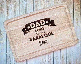 Tabla de cortar barbacoa personalizada para papá, Día del Padre, El rey de los utensilios de barbacoa, Para él, Para papá, Papá, Abuelo, Cumpleaños, Regalo de Navidad