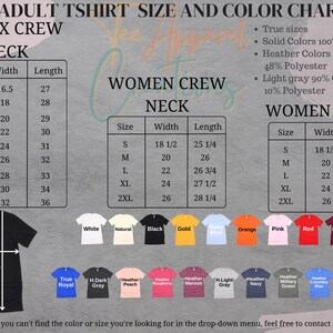a women's crew neck t - shirt sizes chart