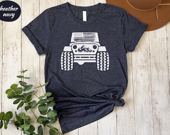Chemise américaine tout-terrain : t-shirt forestier 4x4 drapeau USA