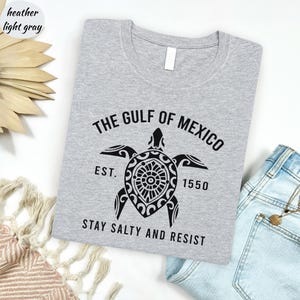 the gulf of mexico t - shirt on a white background