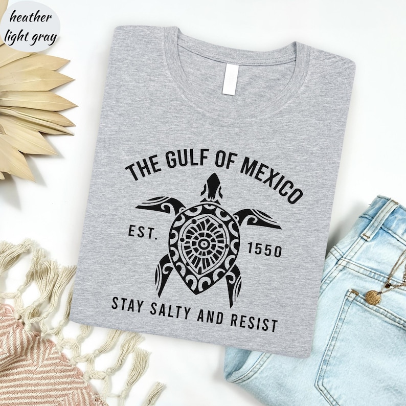 the gulf of mexico t - shirt on a white background