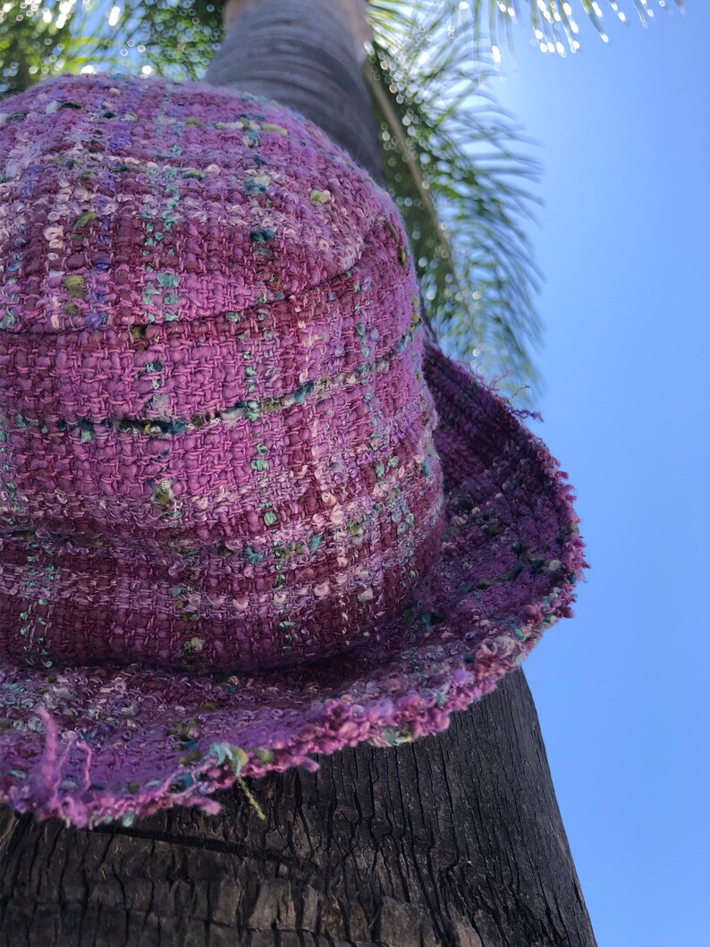 Lavender Bucket Hat Emily in Paris Look Silk Hat Winter Etsy