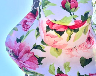 Floral Wide Brim Sun Hat, Foldable Beach Vacation Hat