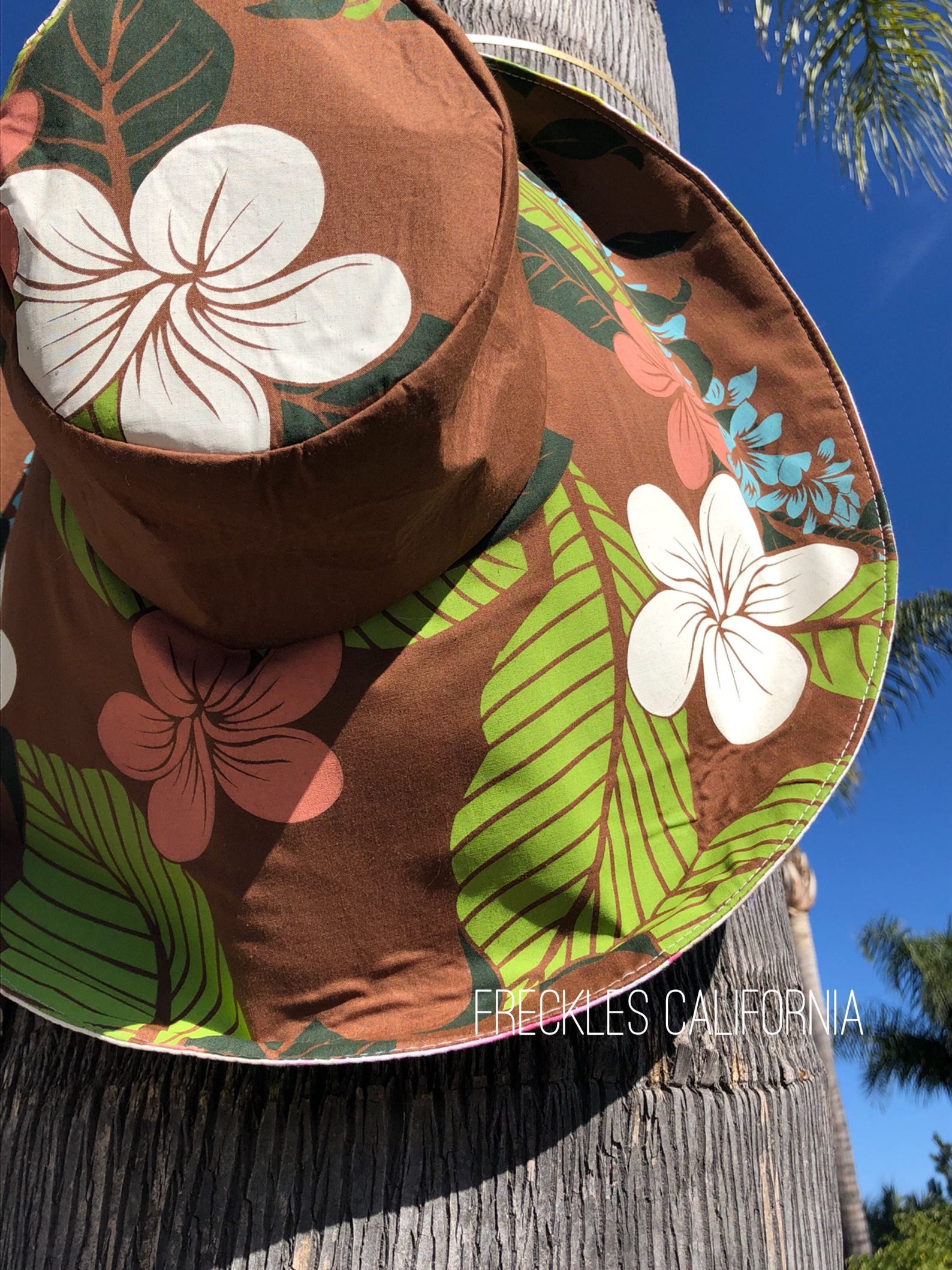 Hawaiian print Sun Hat Women Wide Brim Hat Tropical Sunhat Etsy