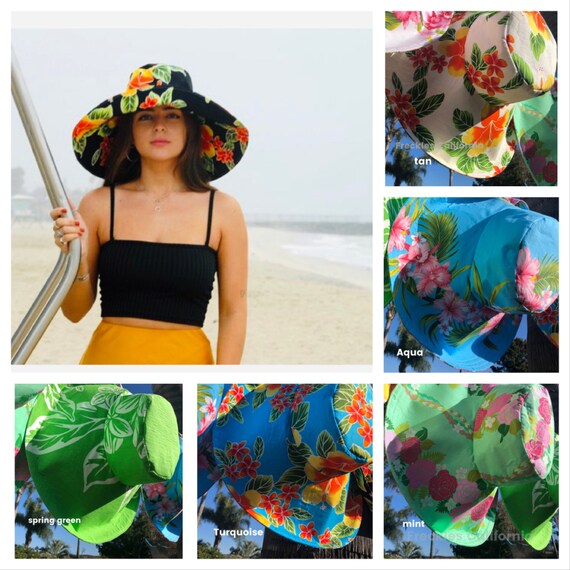 Floral Wide Brim Sunhat Bridesmaids 