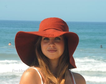 Floppy Sun Hat, Womens Sun Hat with Wide Brim, Winter Hat Boho Chic Look, Available in Many Colors and SIzes by Freckles California