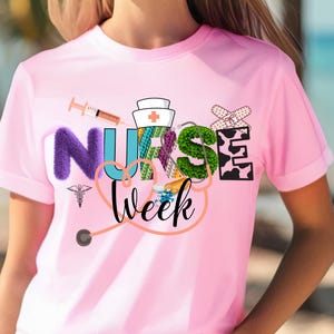 Nurse Week Letter Design PNG PDF, Fun Creative Nurse Art for Sublimation, Instant Download PDF, Perfect Nurse Gifts n urse health