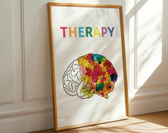 Therapy Mental Health Print Mindfulness Psychological Practice Psychotherapy Office Poster Counseling Emotional Healing Instant Download Art