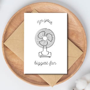 Sono il tuo più grande fan. Divertente biglietto d'auguri per tutte le occasioni. San Valentino, compleanno, anniversario, incoraggiamento, congratulazioni, amici.