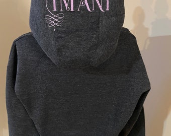 Custom | Personalized | Name | Embroidered Hood Only Hoodie Sweatshirt