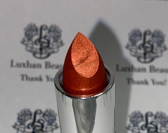 Lipstick, Metallic Lipstick, Rose Gold,  Luxhan Beauty, Shimmery, Statement