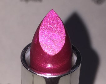 Metallic Lipstick, Shimmering Raspberry, Glitter