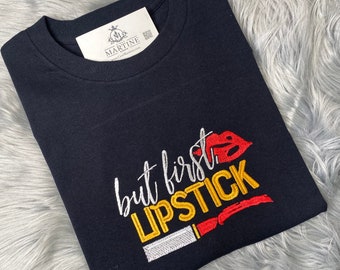 Lipstick Lover Embroidered T-Shirt