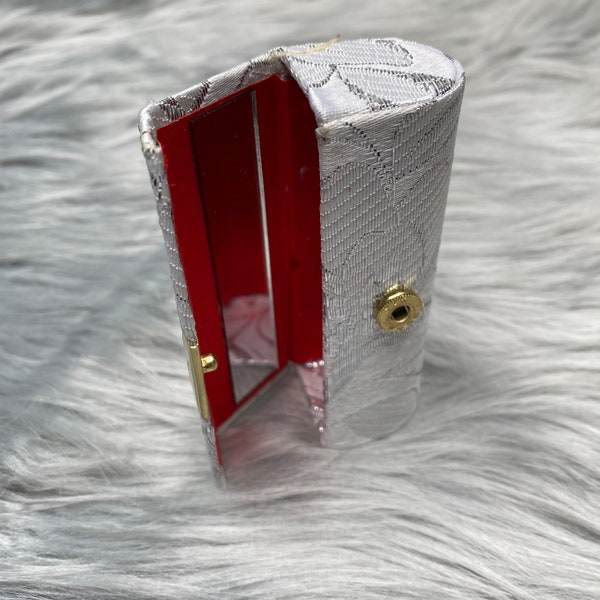 Silver Lipstick Case Etsy