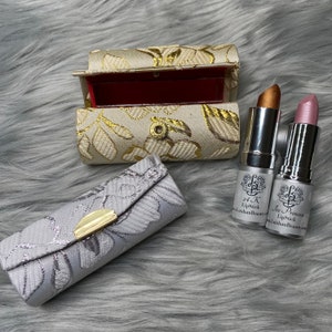 Lipstick Holder Case with Mirror Gold