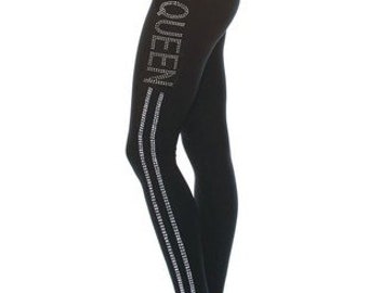 Leggings, Bling Leggings, Queen, Black Leggings