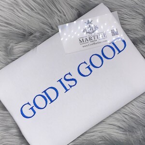 GOD IS GOOD l Mother’s Day | T Shirt | Embroidered | Gift | Religious | Christian | Prayers | Mom | Birthday | Church