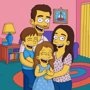 Custom Simpsons Family Portrait from Photo, Personalized Family Simpsons Digital Print, Cartoon Family Gift, Custom Couple Simpsons Portrait