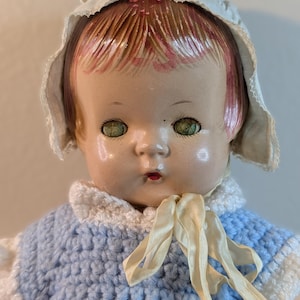1930S Effanbee Patsy Ann Composition 19" Doll Sleep Eyes Molded Hair Bent Arm Marked