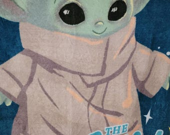 Star Wars: Mandalorian Little Bounty The Child Grogu Throw Blanket Blue - 48x60"