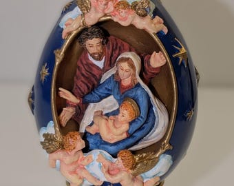 Vintage Franklin Mint 'The Nativity' Egg House of Faberge Limited Edition No. CP84912