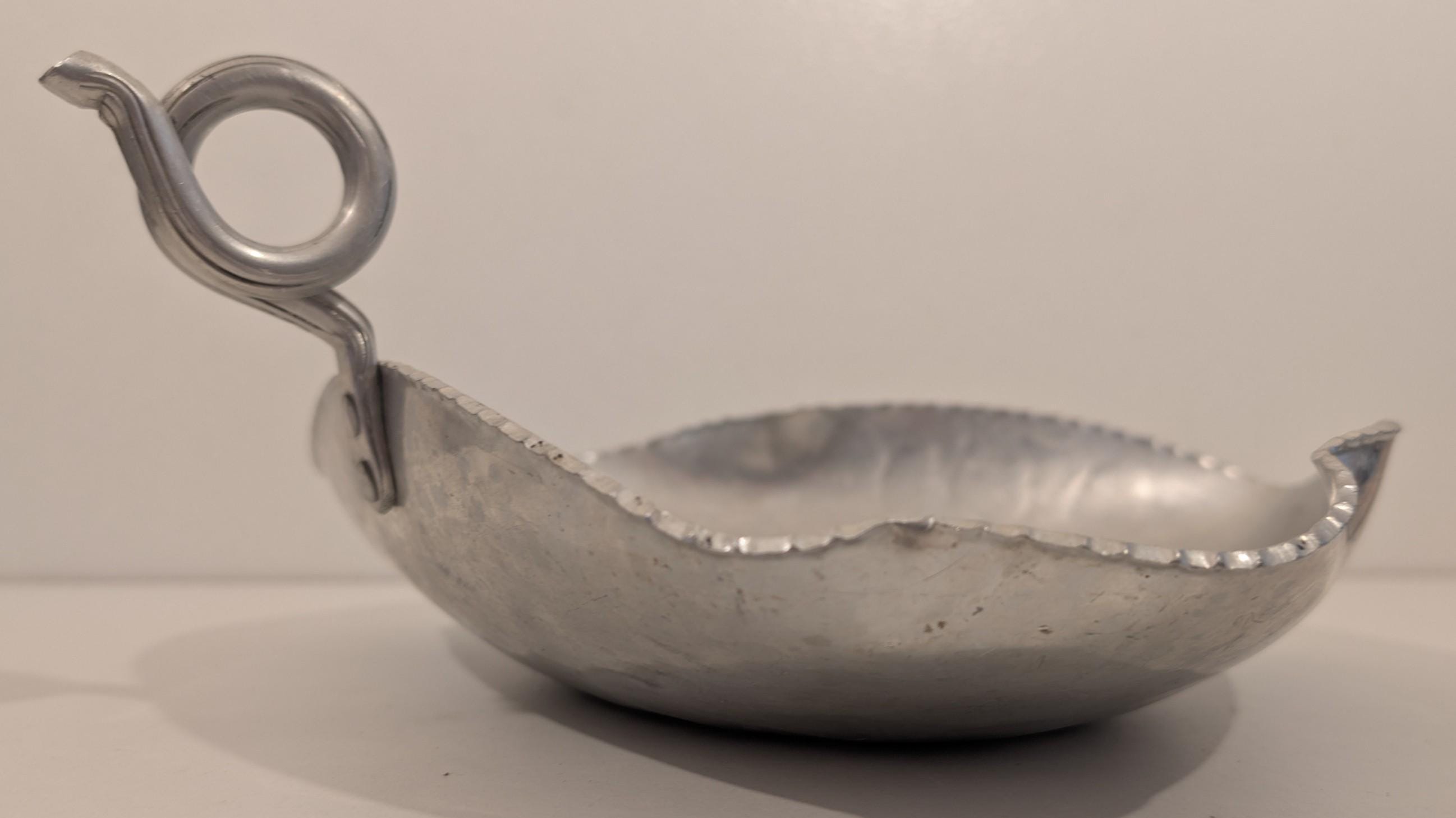Vintage BUENILUM Grape Leaf Serving Tray | Hand-Wrought Aluminum Metalware | Buehner-Wanner