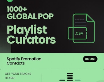 1000人以上のポップ・ラテン・カントリー・プレイリストキュレーター｜Spotifyプロモーション連絡先｜音楽マーケティングバンドル