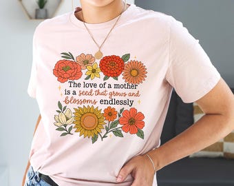 Camiseta floral para el Día de la Madre, regalo para mamás amantes de las flores (descarga digital PNG)