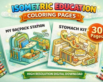 Páginas para colorear isométricas para niños, aprendizaje socioemocional (SEL), actividades para desarrollar la mentalidad de crecimiento, hojas de trabajo educativas isométricas en PDF.