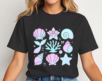 Mermaid Tail PNG: Summer Vacation Kid's Shirt Design (Digital Download