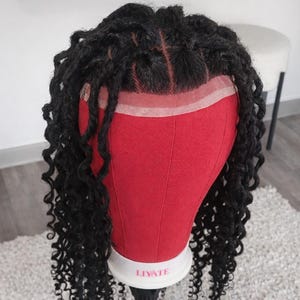 100% echt haar boho dreadlock man toupetje